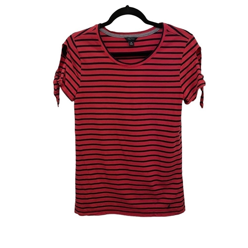 Nautica Striped Crew Neck T-Shirt - Size M